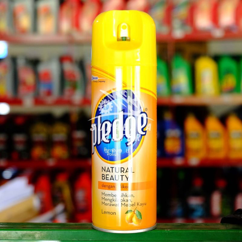 PLEDGE LEMON KECIL 170ML PEMBERSIH MOTOR PENGKILAP FURNITURE SEDEPA MOBIL DLL