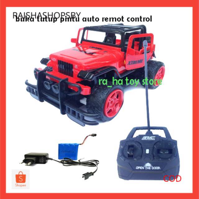 Mobil Jip R/C Buka Tutup Pintu Auto Remot Mainan Anak Mobil Mobilan Jip