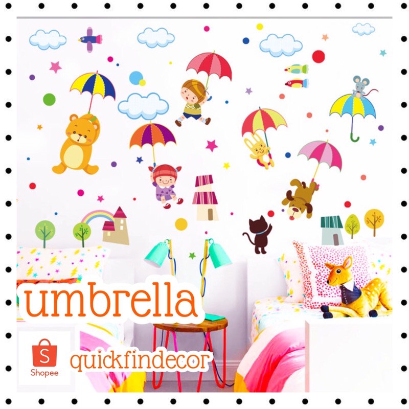 wall stiker / wallsticker / stiker dinding / wall sticker umbrella