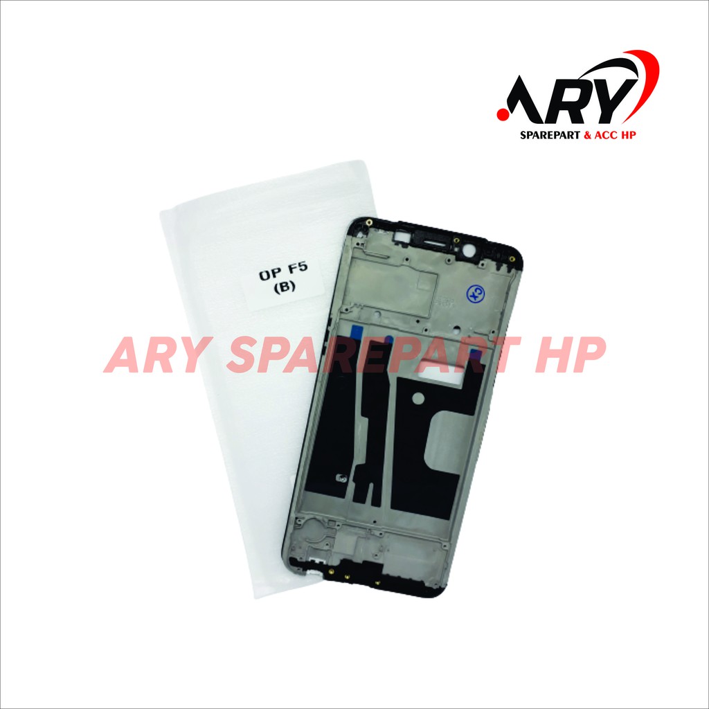 MIDLE / FRAME / TULANGAN LCD OPPO F5 / F5 YOUTH BLACK WHITE
