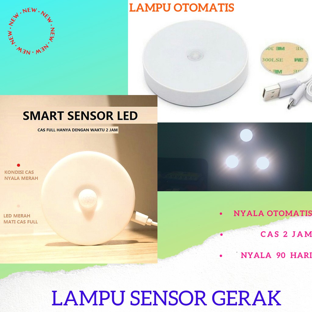 LAMPU LED OTOMATIS SENSOR GERAK / SENSOR GERAK / LAMPU TIDUR / LAMPU LEMARI / LAMPU TANGGA