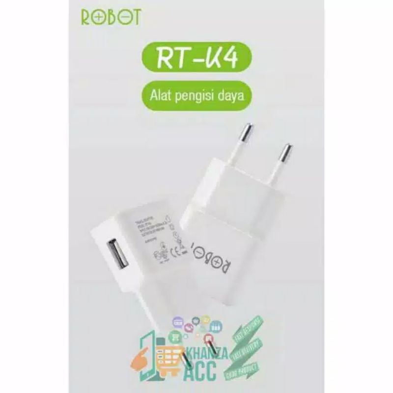 ADAPTER ROBOT RT K4 CHARGER WHITE / BATOK ROBOT RT K4 FAST CHARGER