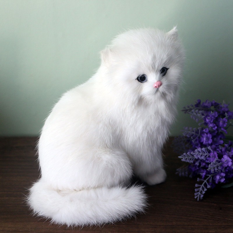 Boneka Plush Bentuk Kucing  Persia Warna  Putih  Shopee 