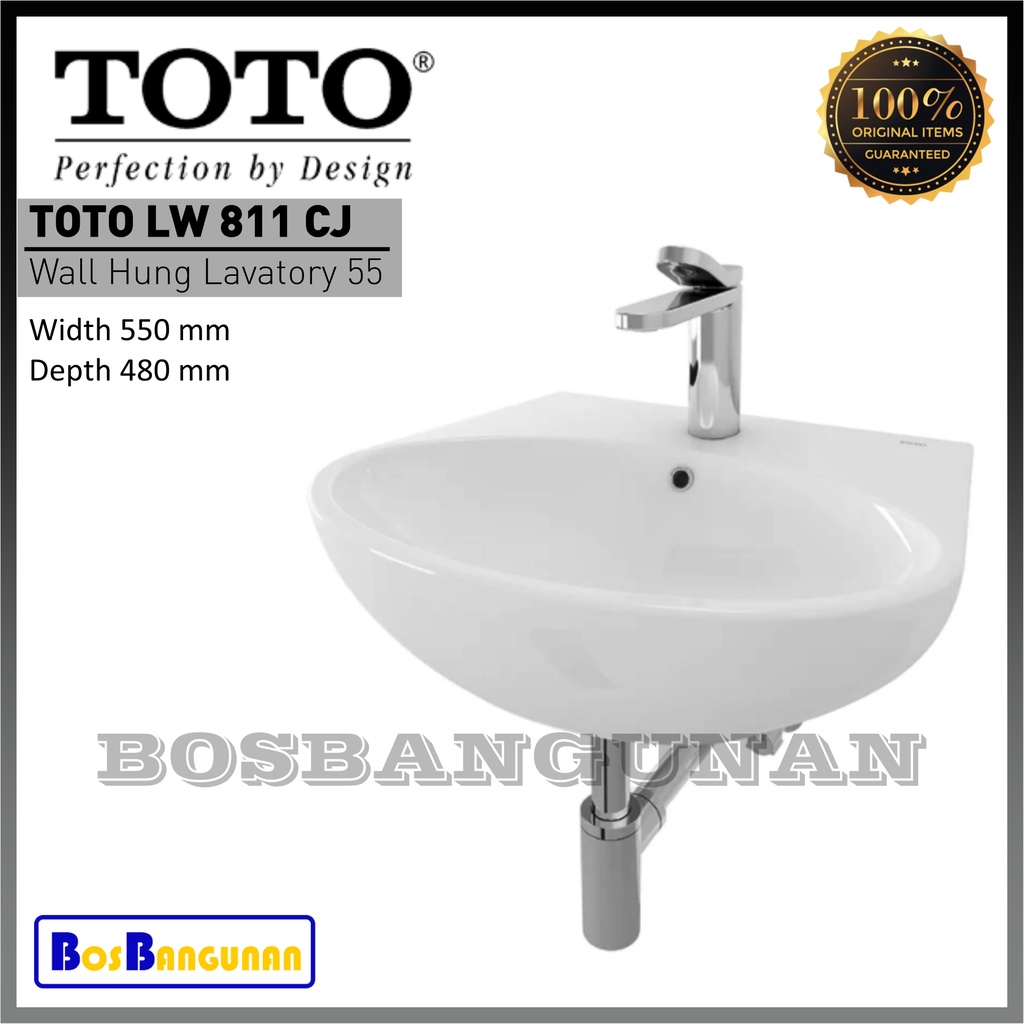 Jual Wastafel TOTO LW811CJ / Wastafel Gantung TOTO LW 811 CJ / Wall ...