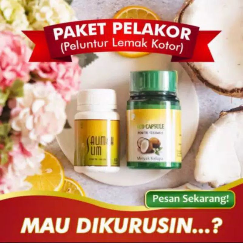 Jual Paket Pelakor Sr12 Peluntur Lemak Kotor Salimah Slim Dan Vco