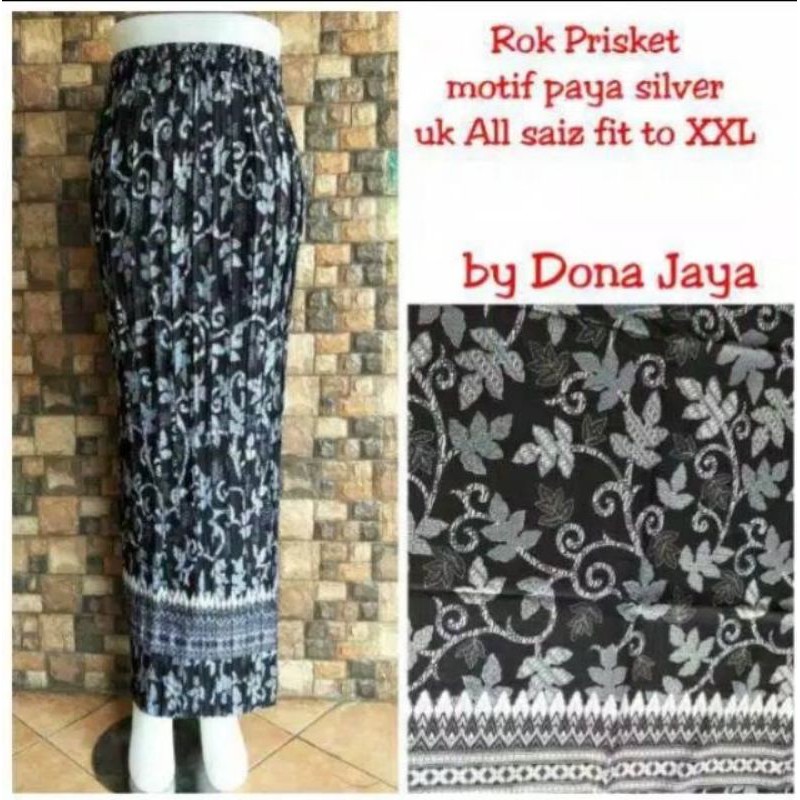 rok plisket batik bahan katun-bawahan kebaya rok kebaya