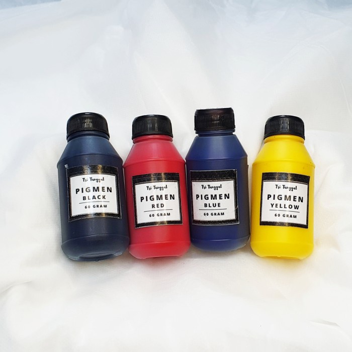 

PAKET PIGMEN 60gr PAKET 4 PC SURGA - Pewarna Sablon Pigment Color Stabilo Slime Waterbased Tie Dye Pigment Cat Warna Warni Air Cairan Liquid Paint Perlengkapan Gambar Mewarna Lukis