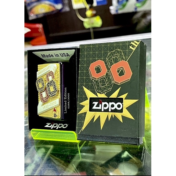 korek Zippo original Anniversary 88th Gold Black