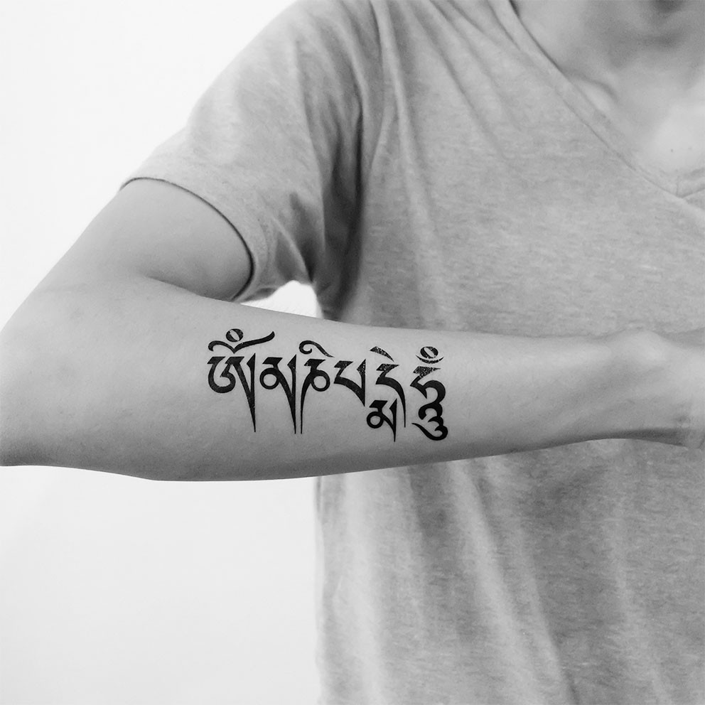 

POTATOO OM MANI PADME HUM Temporary Tatto Sticker