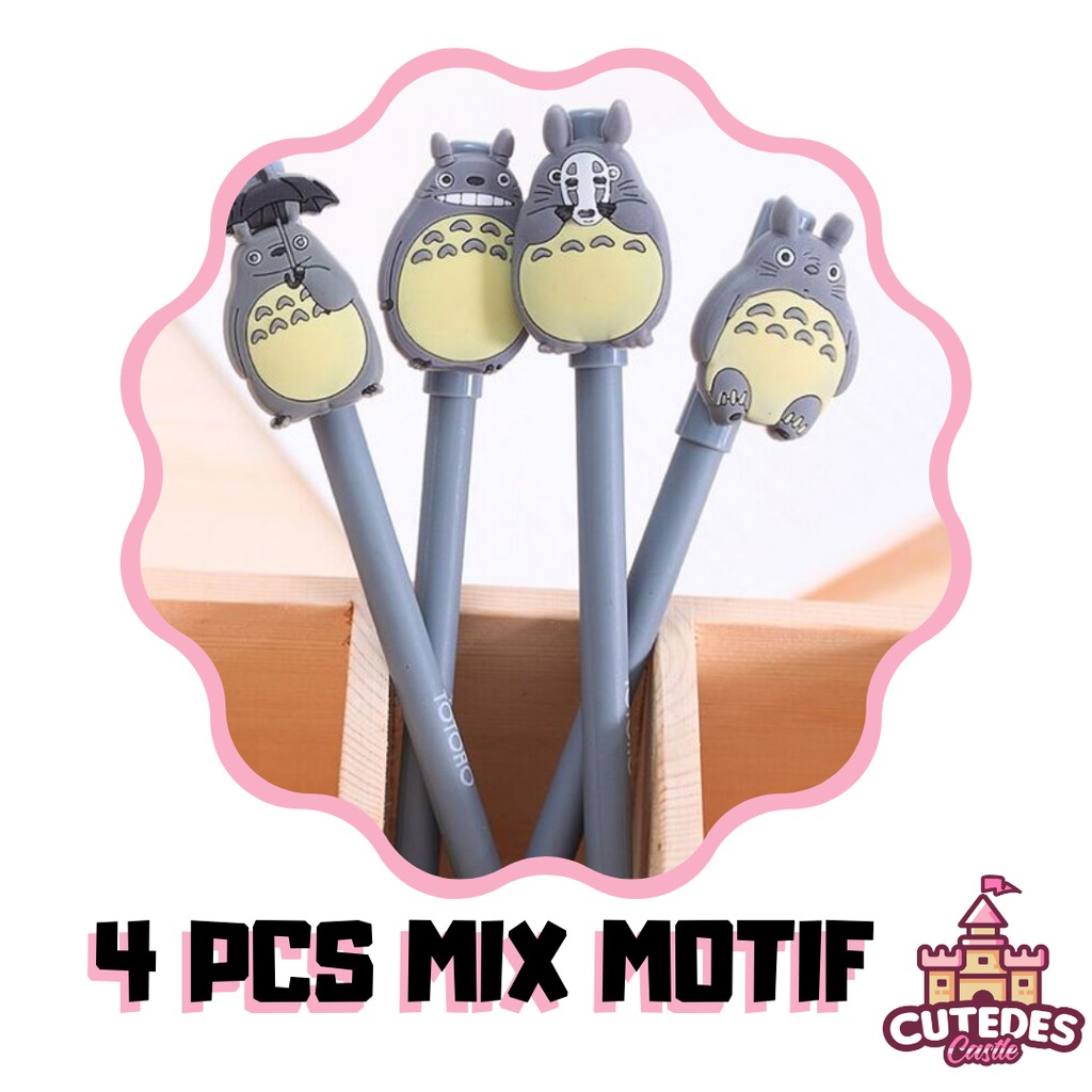

Pulpen Karakter totoro Bundle 4 Pcs Mix Motif