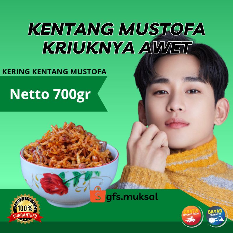 

Kering Kentang Mustofa Makanan Ringan Isi 700gram Rasa Original Kacang Teri / Keripik Kentang