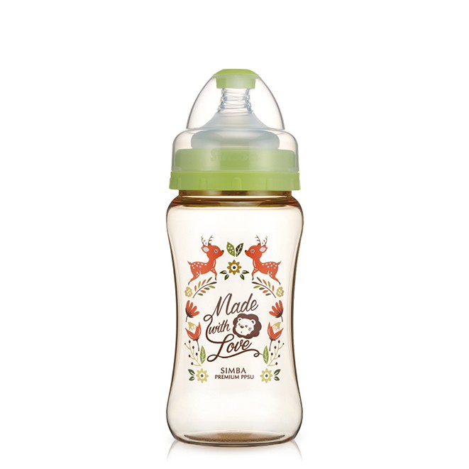 Simba Dorothy Wonderland PPSU Wide Neck Feeding Bottle 270ml Elk Botol Susu Hijau