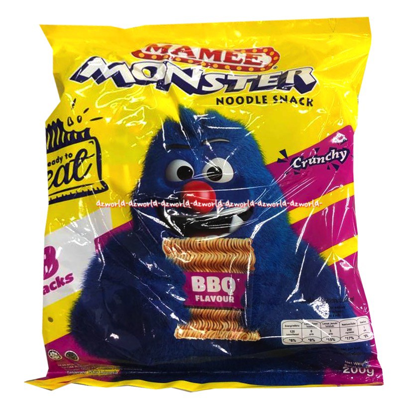 Mamee Monster Noodle Snack Snek Mi 8 Sachet Mame Cemilan Mie Cemilan Malaysia Mie Kremes