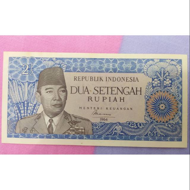 Uang Sukarno 2,5 rupiah 1964 baru