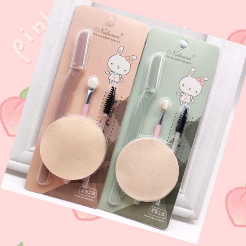 Eyelash Set Sponge Face Isi 4