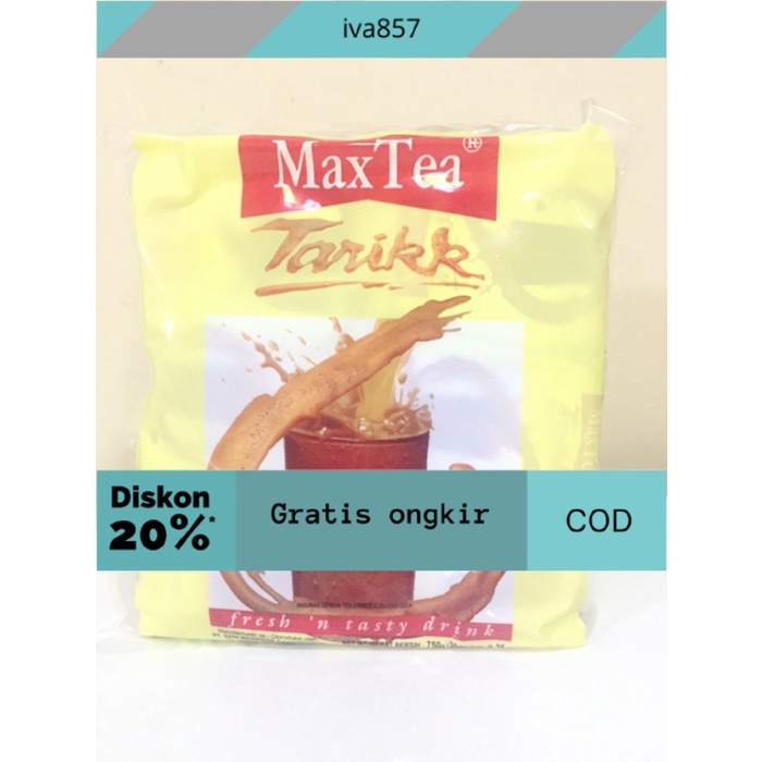 

PROMO Maxtea Teh Tarik 30 sachet GRATIS ONGKIR