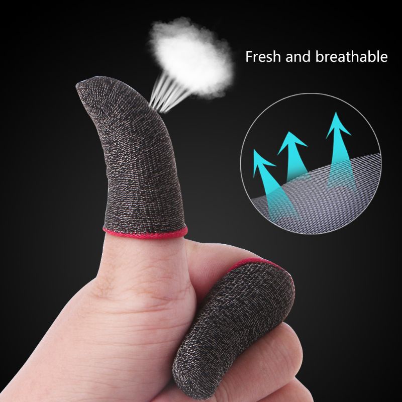 Btsg Sarung Jempol Gaming Fiber Anti-slip Gamer Finger Cover Untuk Game Handphone