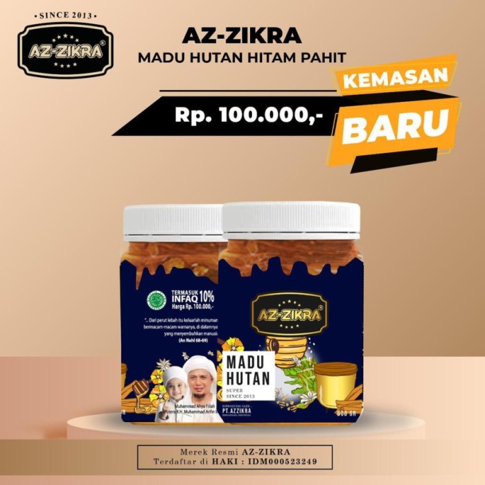

madu- madu az-zikra az zikra super special hutan super 500gr -madu.