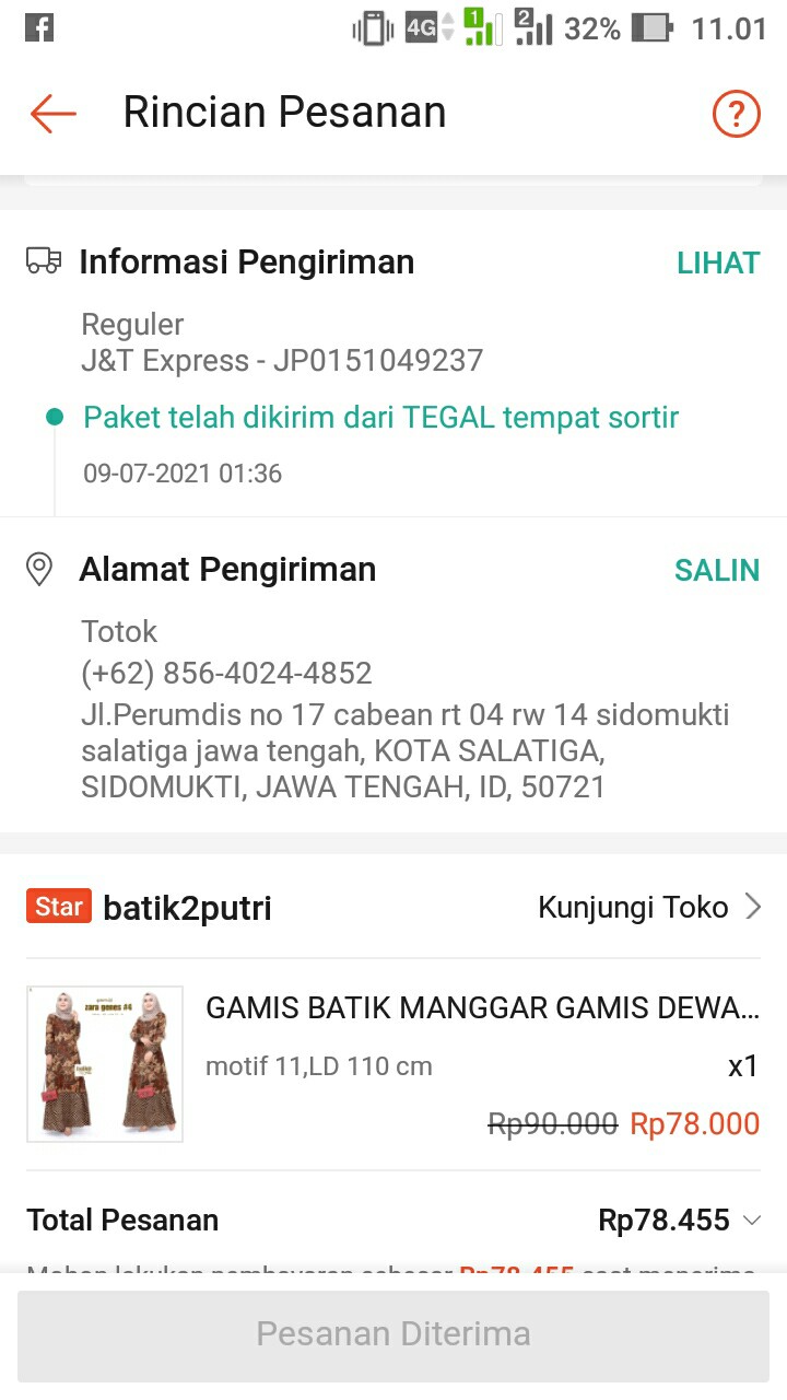 Gamis Batik Manggar Gamis Dewasa Baju Batik Kombinasi Sambungan Bawah Tangan Karet