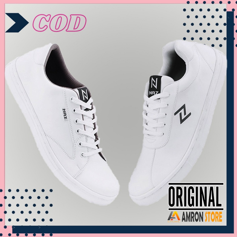 Sepatu Sneakers Putih Casual Pria Cowok DEDRICK NAZ Amron Store