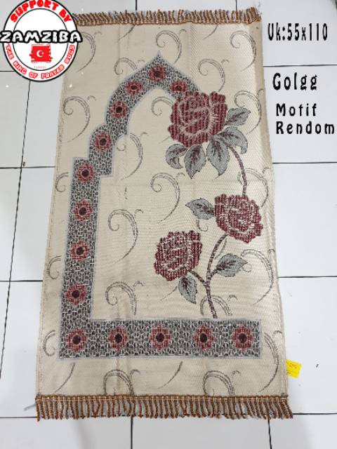 Sajadah Turkey Travelink Turkiye Ukuran 55x110 Rendom Motif COD By Zamziba.Sajadah