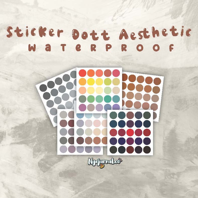 

1 lembar Sticker Dott Aesthetic Multifungsi Waterproof/Anti Air