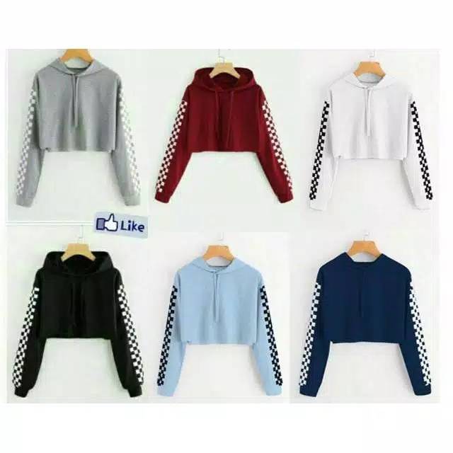 SWEATER CROP HODIE CATUR 3W bhn babyterry fit L