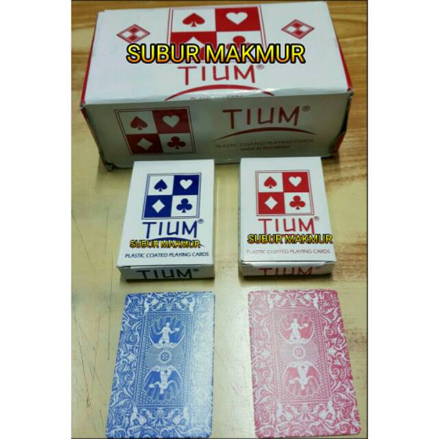 (1Lusin) Kartu Remi Tium (1pack=12 set game)