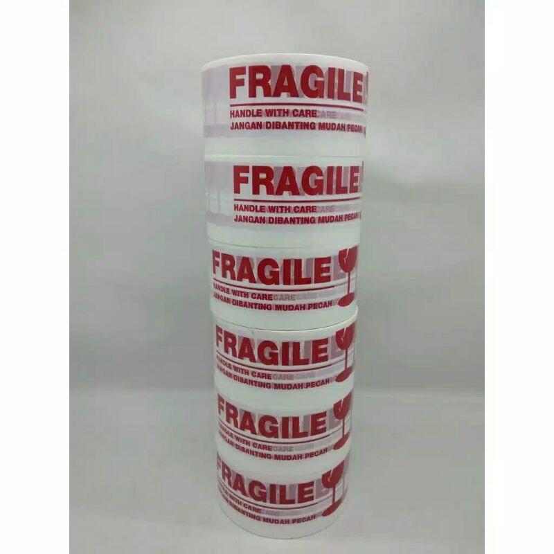 ⭐ Jendela Kosmetik ⭐Lakban Fragile Lakban Anti Pecah Stiker Fragile Stiker Barang Pecah-jk