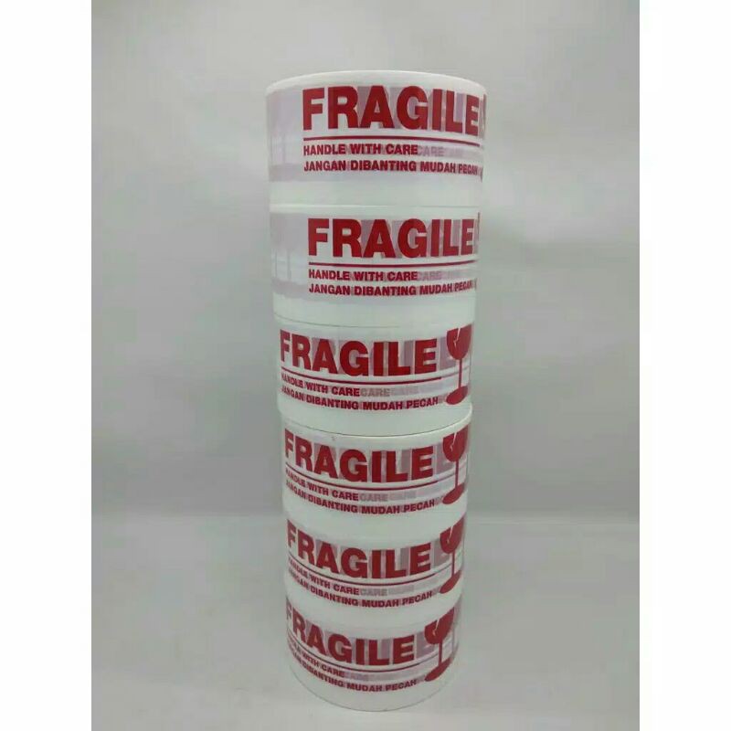 ⭐ Jendela Kosmetik ⭐Lakban Fragile Lakban Anti Pecah Stiker Fragile Stiker Barang Pecah-jk