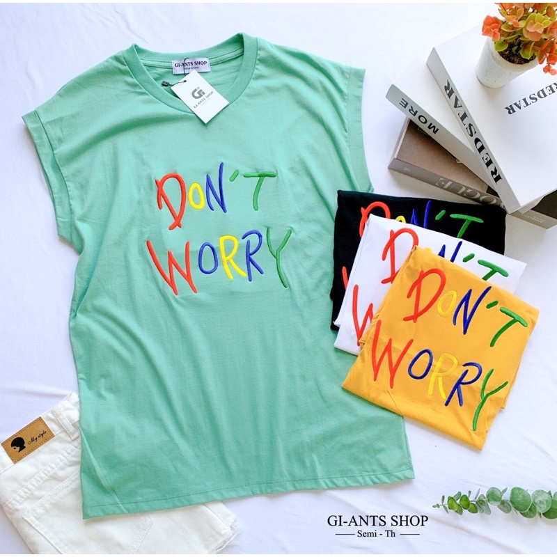 KAOS GIANTS BASIC TULISAN DON'T WORRY IMPORT BANGKOK (BJGB215)