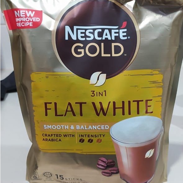 

Nescafe Gold 3 in 1 Instant Coffee Flat White 15 x 20g