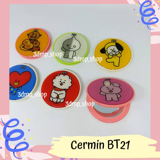 Cermin BT21 BTS Tata Rj Cooky Chimmy Van Shooky