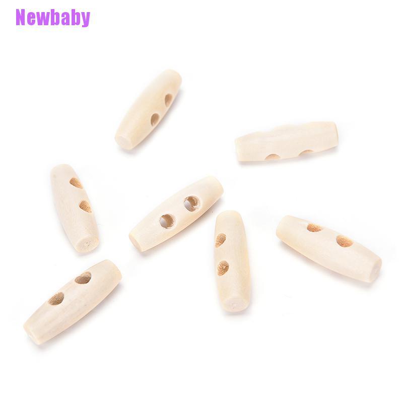 20 Pcs Kancing Toggle 2 Lubang Bahan Kayu Untuk Bayi Dan Dewasa