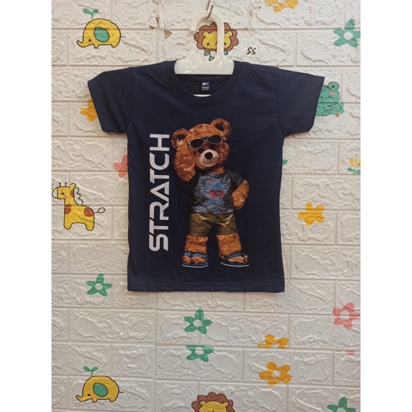 kaos anak teddy bear kids murah