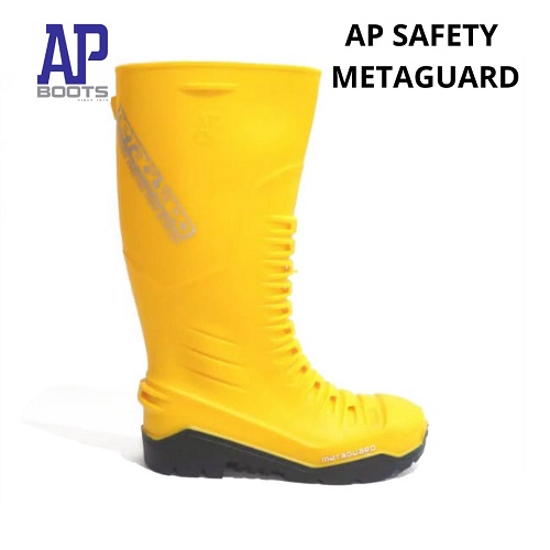 AP METAGUARD 39-43 YELLOW - SEPATU BOOT SAFETY KARET - AP BOOTS TOE CAP BESI - AP BOOTS DEPAN BESI - FANZ STORE