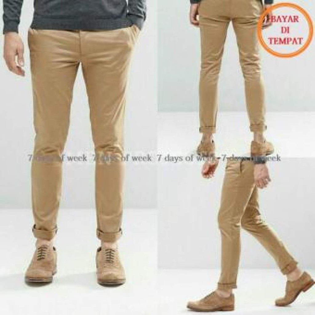 CELANA CHINO JEANS KREM