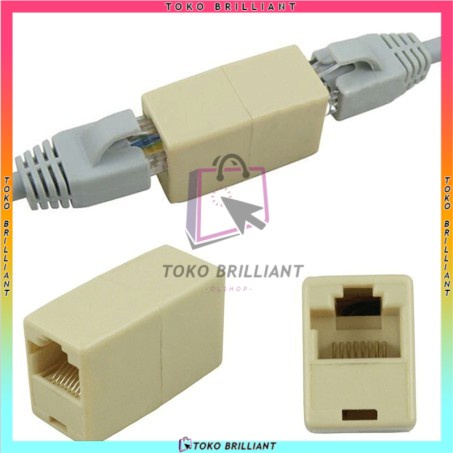 Barel RJ 45 SINGLE /DOUBLE CABANG - barel 10PCS UTP RJ45 Single/Double LAN Konektor Import