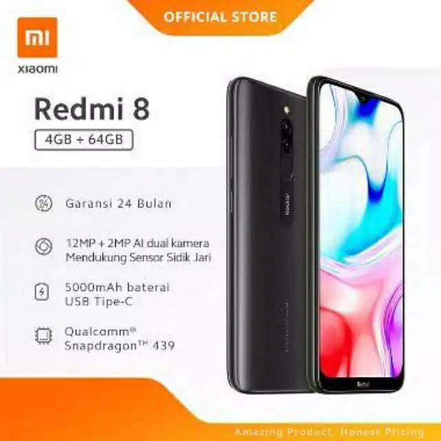 Hp Xiaomi Redmi 8 Ram 4/64 Garansi Resmi 2Tahun | Shopee Indonesia