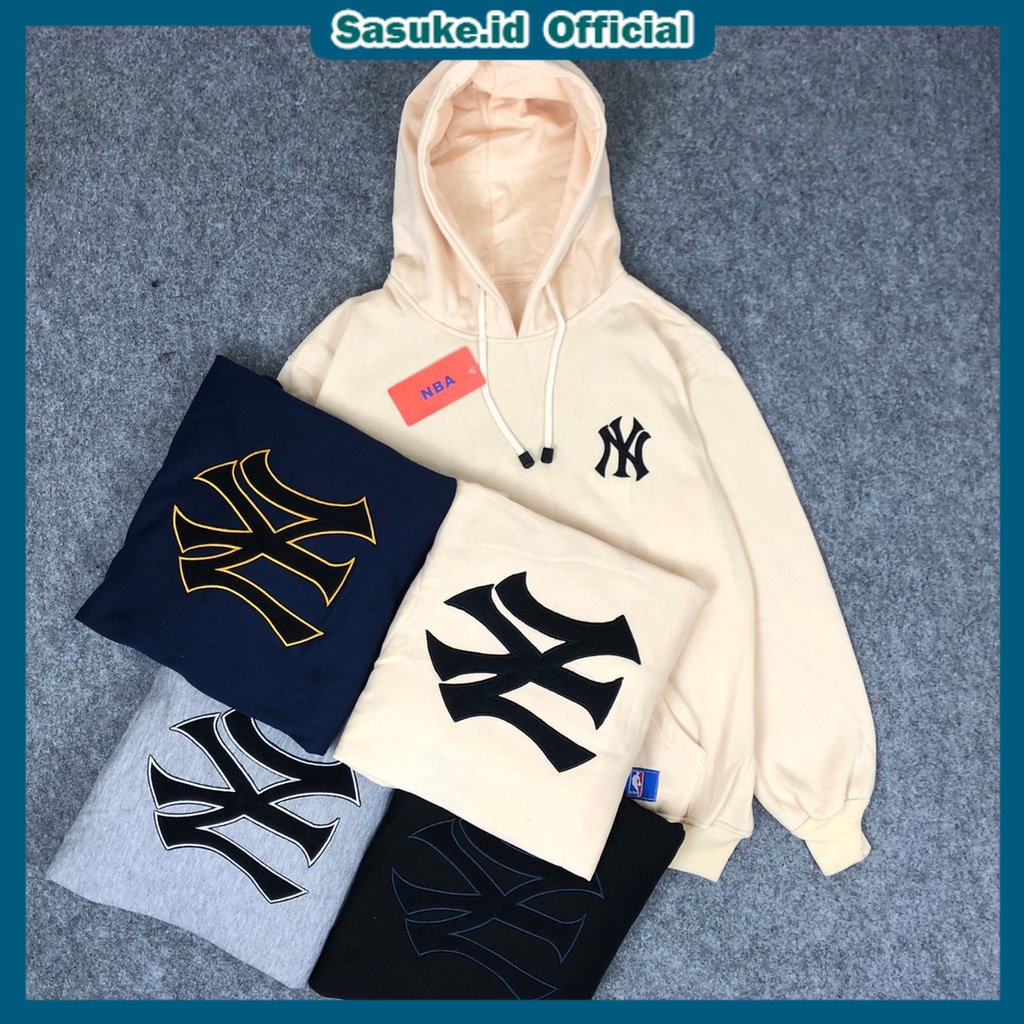 Sasuke.id - Sweater Cowok Cewek NY // Sweater Hoodie Pria Wanita Ny Switer logo bordir M-XL