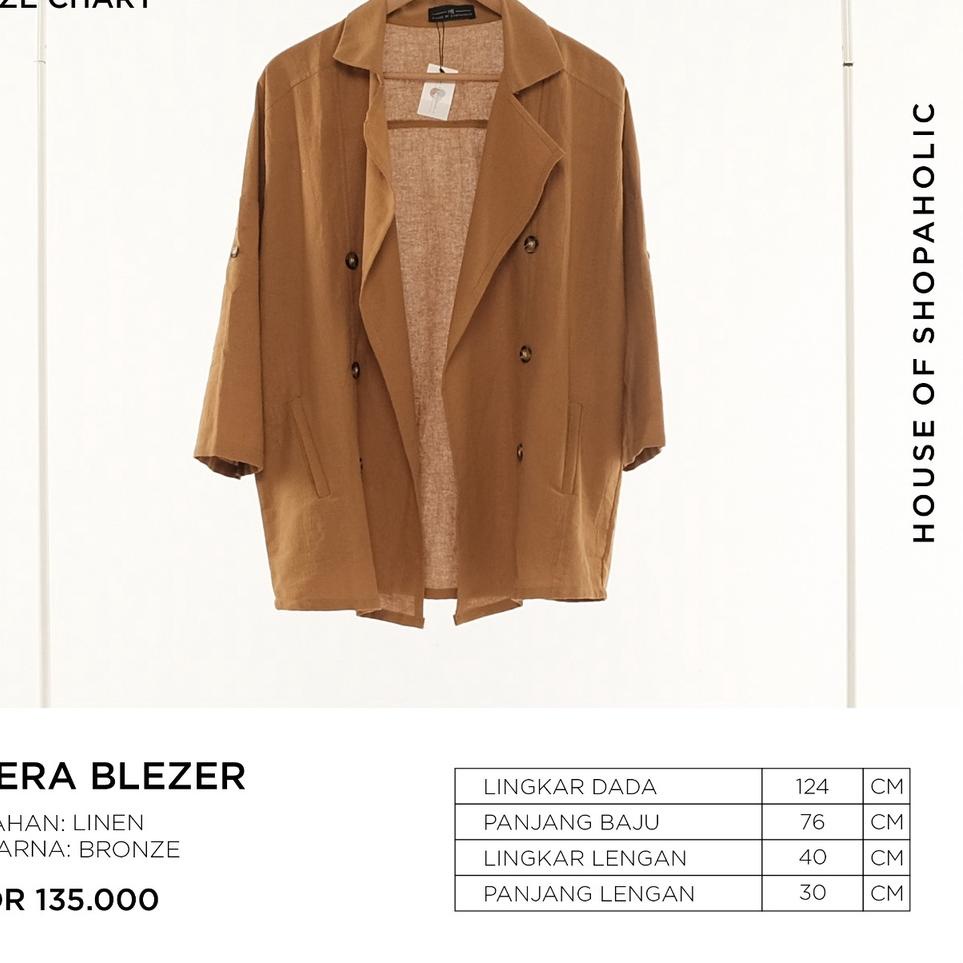 "AUD.27Jn22ᴾ" SERA BLAZER - Pakaian Wanita - Outerwear - Outer - Blazer - Jas Wanita - Blazer Linen 