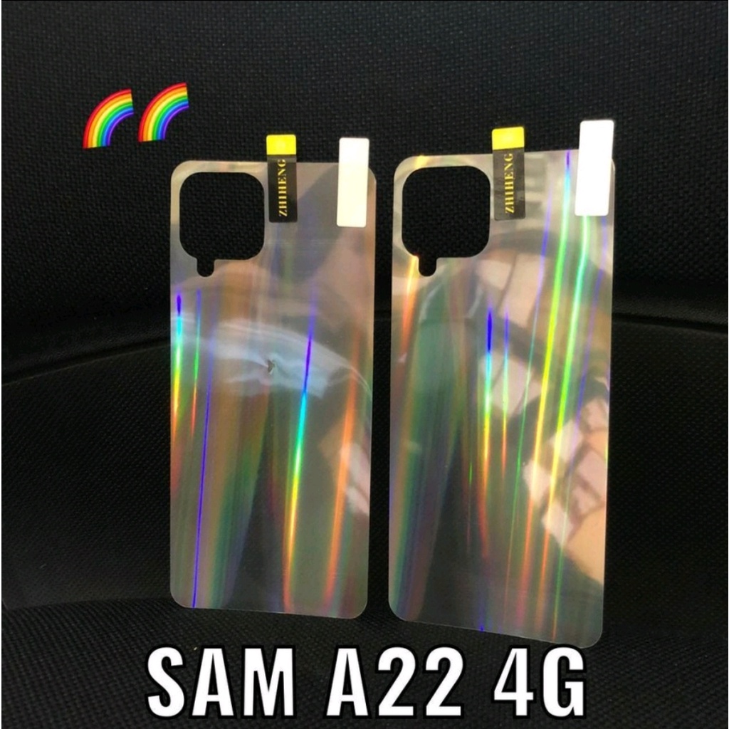 Skin Aurora Rainbow SAMSUNG A32 A52 A72 A22 M32 M62 Back Anti Gores Belakang