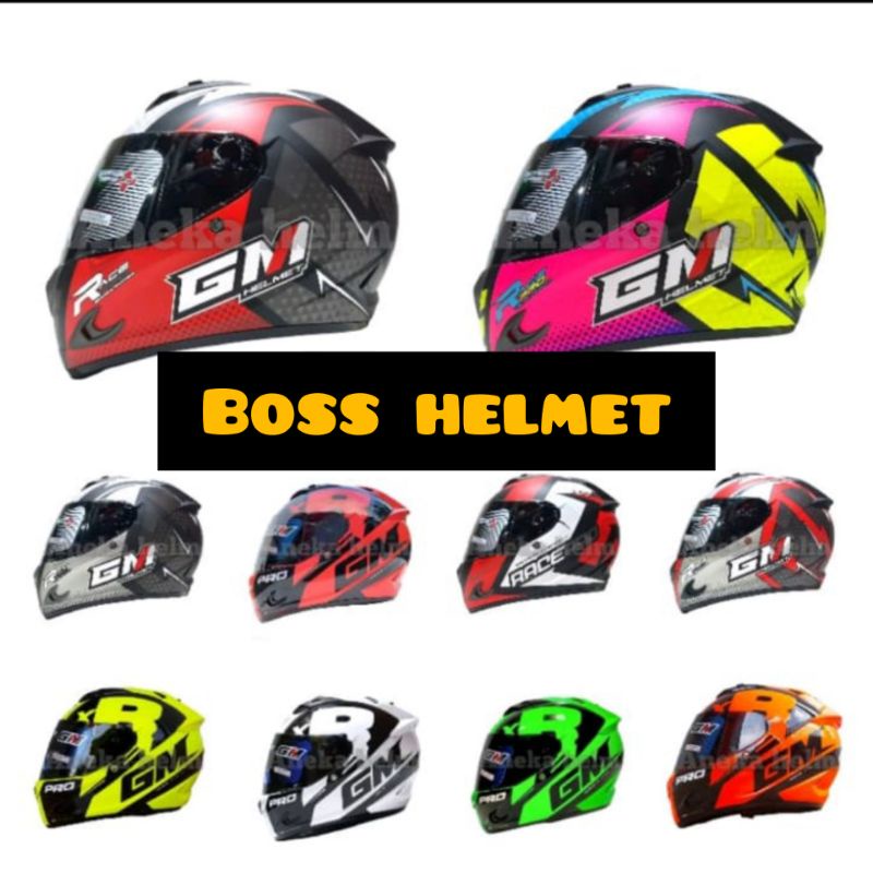 helm GM RACE PRO | helm full face single visor smoke