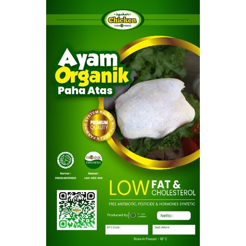 

Paha atas ayam herbal organik/berkah chicken/frozen food