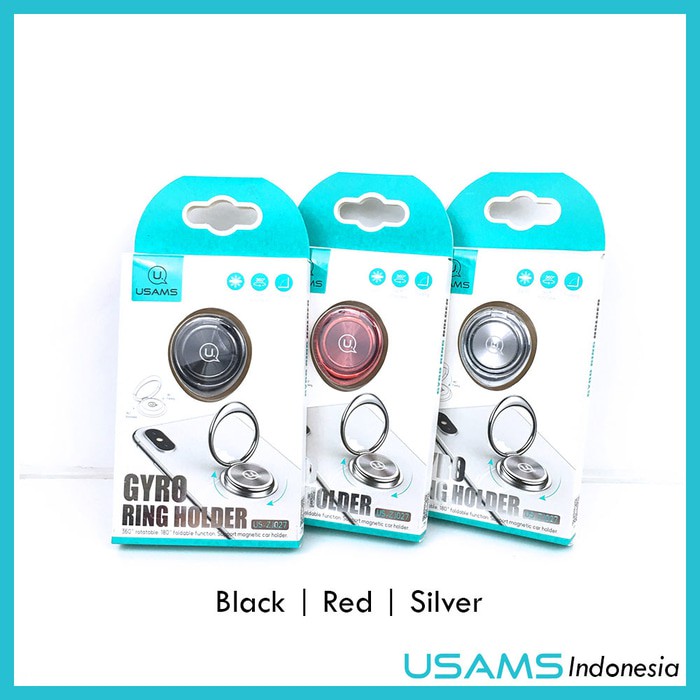USAMS Gyro Magnetic Ring Holder - Premium Metallic iRing Spinner 360