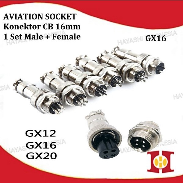 Aviation Plug Connector Konektor CB GX16 2 3 4 5 6 7 8 Pin Male Female