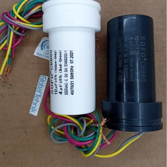 Kejar Promo--ORIGINAL CAPASITOR KAPASITOR MESIN CUCI POLYTRON MANUAL 2 TABUNG 4+10 5+10