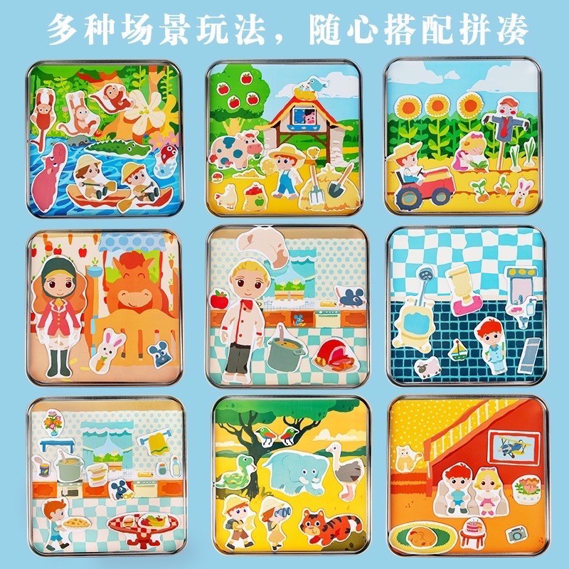 magnetic puzzle carry on puzzle mainan edukasi anak