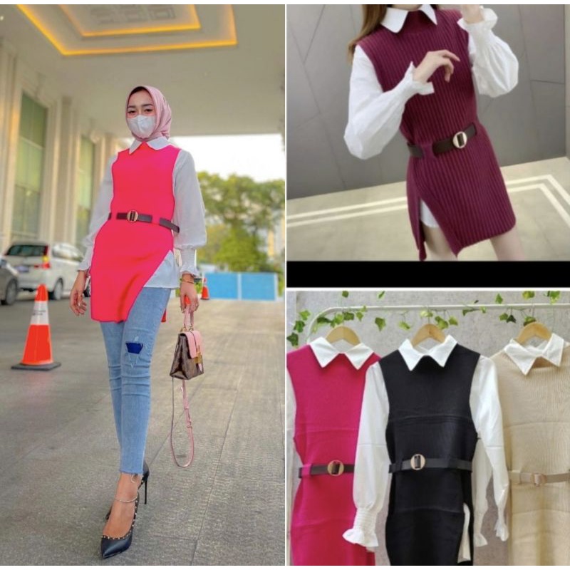 Tunik Rajut Bangkok Import Premium Tunik Vest Jumbo