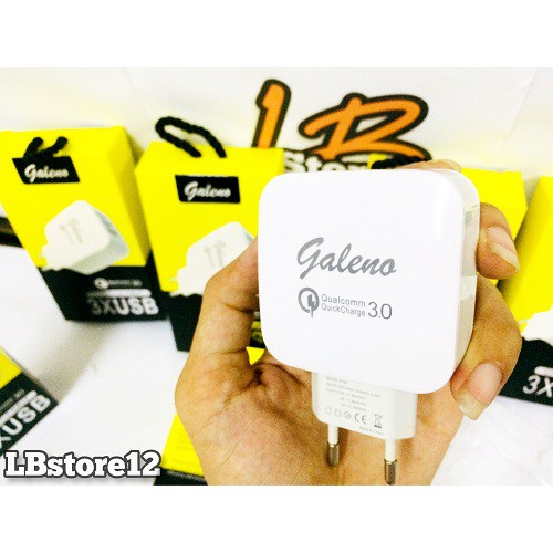 Adaptor 3x USB Original 100%  Galeno 3.0A Qualcomm